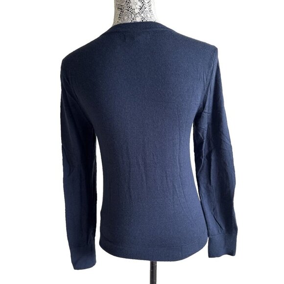 Banana Republic Women’s, 100 % Merino Wool, Crewneck Sweater, small, dark blue - Picture 3 of 10